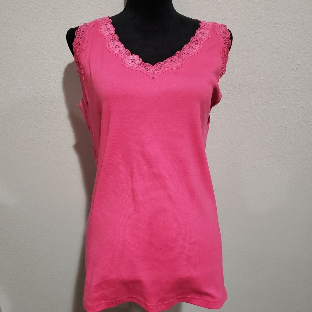 KAREN SCOTT pink top